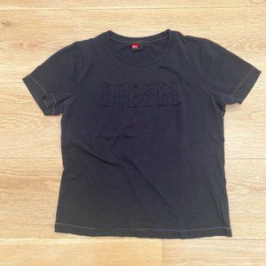Black on Black Diesel Tee, Size L